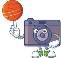 A cute image of retro camera cartoon character vector