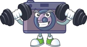 A cute image of retro camera cartoon character vector