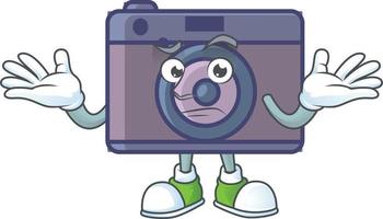 A cute image of retro camera cartoon character vector