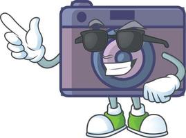 A cute image of retro camera cartoon character vector