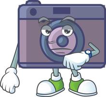 A cute image of retro camera cartoon character vector