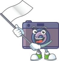 A cute image of retro camera cartoon character vector