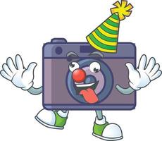 A cute image of retro camera cartoon character vector