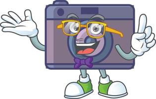 A cute image of retro camera cartoon character vector