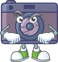 A cute image of retro camera cartoon character vector