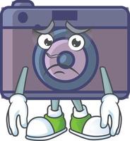 A cute image of retro camera cartoon character vector