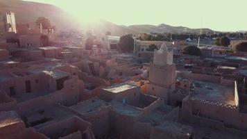 Aerial view of the authentic ancient Taghit in the Sahara Desert, Algeria video