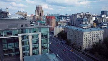 antenn panorama- se av de Centrum av moskva video