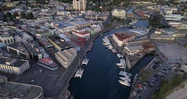 Aerial view of downtown Bridgetown, Barbados video