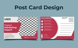 Modern Creative post card design. vector