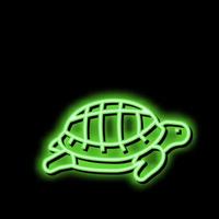 turtle pet neon glow icon illustration vector