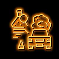 post-accident drug test neon glow icon illustration vector