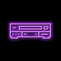vhs player retro gadget neon glow icon illustration vector