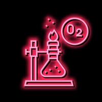 chemistry research oxygen neon glow icon illustration vector