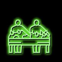 sorting tea neon glow icon illustration vector