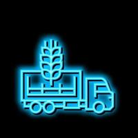 delivery wheat neon glow icon illustration vector