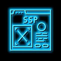 supply-side platform neon glow icon illustration vector