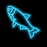 silver carp neon glow icon illustration vector