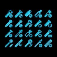 Screw And Bolt Building Accessory neon glow icon illustration vector