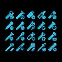 Screw And Bolt Building Accessory neon glow icon illustration vector