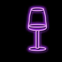 red wine glass neon glow icon illustration vector