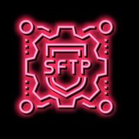 sftp etiqueta color icono vector ilustración signo