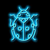 ladybug bug neon glow icon illustration vector