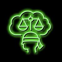 law philosophy neon glow icon illustration vector