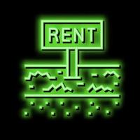 rent land neon glow icon illustration vector