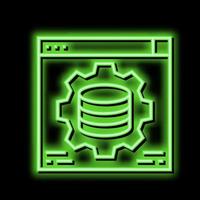 hardware solution digital processing neon glow icon illustration vector