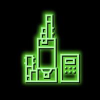 digital equipment semiconductor manufacturing neon glow icon illustration vector