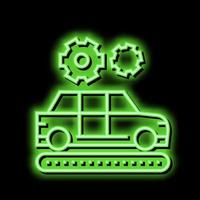 manufacturing car neon glow icon illustration vector