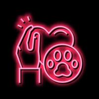 love animal neon glow icon illustration vector