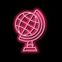 geographic globe neon glow icon illustration vector