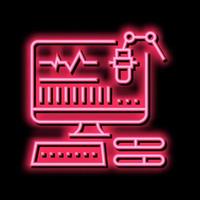 equipment radio studio neon glow icon illustration vector