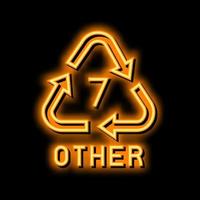 other plastic product sign neon glow icon illustration vector