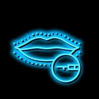 lips surgery neon glow icon illustration vector