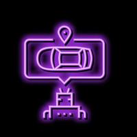 robot navigation neon glow icon illustration vector