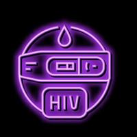 hiv test exam neon glow icon illustration vector