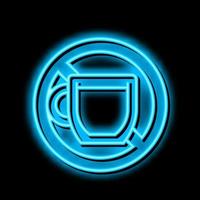 coffee drink addiction neon glow icon illustration vector