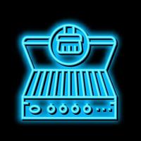 bbq cleaning neon glow icon illustration vector