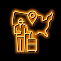american tourism neon glow icon illustration vector