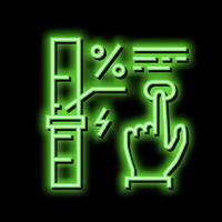 economy and energy saving neon glow icon illustration vector