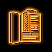 bookmark accessory neon glow icon illustration vector