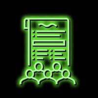 social norms law dictionary neon glow icon illustration vector