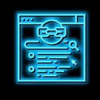 authoritative link neon glow icon illustration vector