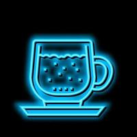 Café exprés café neón resplandor icono ilustración vector