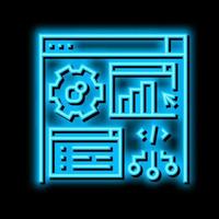 software erp neon glow icon illustration vector