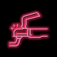 coupling trailer with car neon glow icon illustration vector