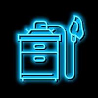 bee hive air equipment neon glow icon illustration vector